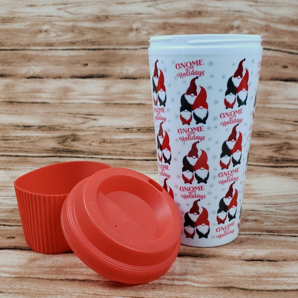 🟢 FREE WITH ANY PURCHASE OVER $10. Gnome for the Holidays Tumbler
